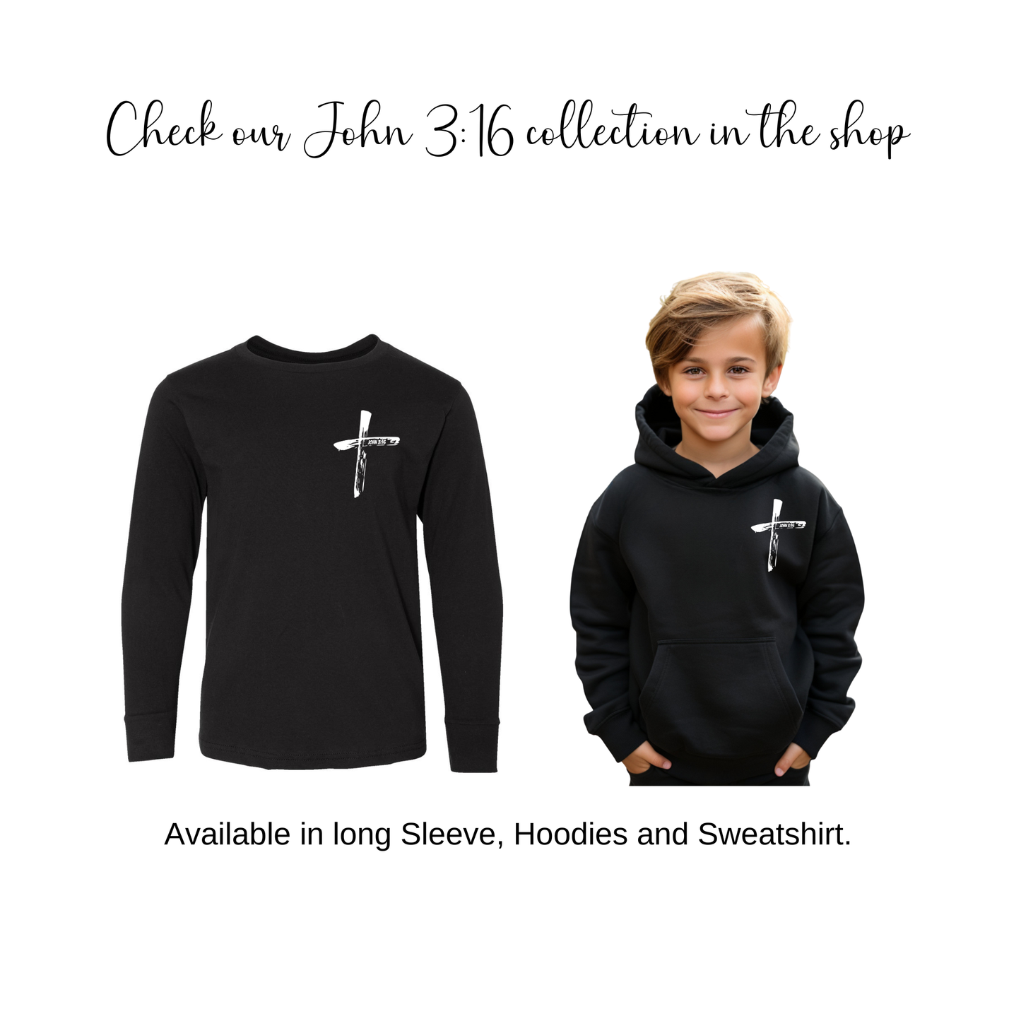 John 3:16 Kids Christian Shirt - 'For God So Loved The World'.