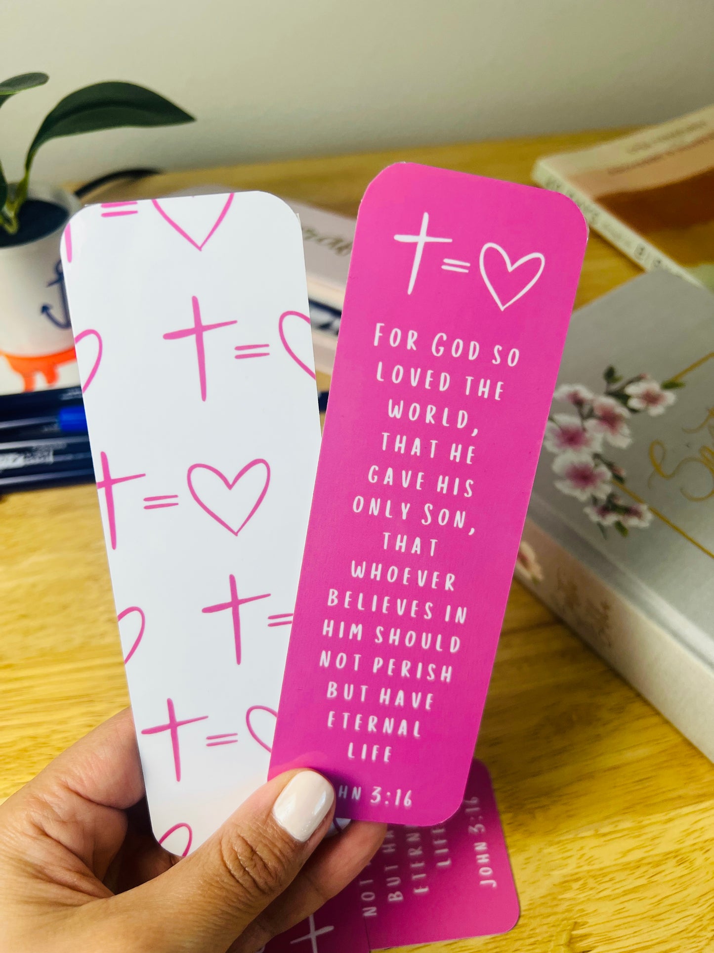 Love Bible Verse Bookmarks set john 3 16