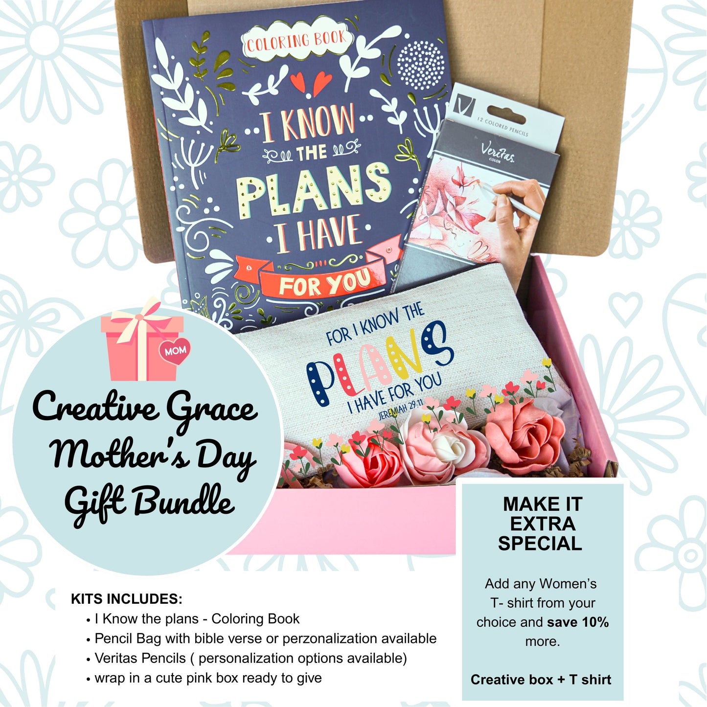 Aboundinfaith.com Gift Box Jeremiah 29 11 Creative Grace – Mother’s Day Gift Bundle