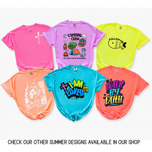 Six color options for Christian Kids Shirt -John 3:16 T