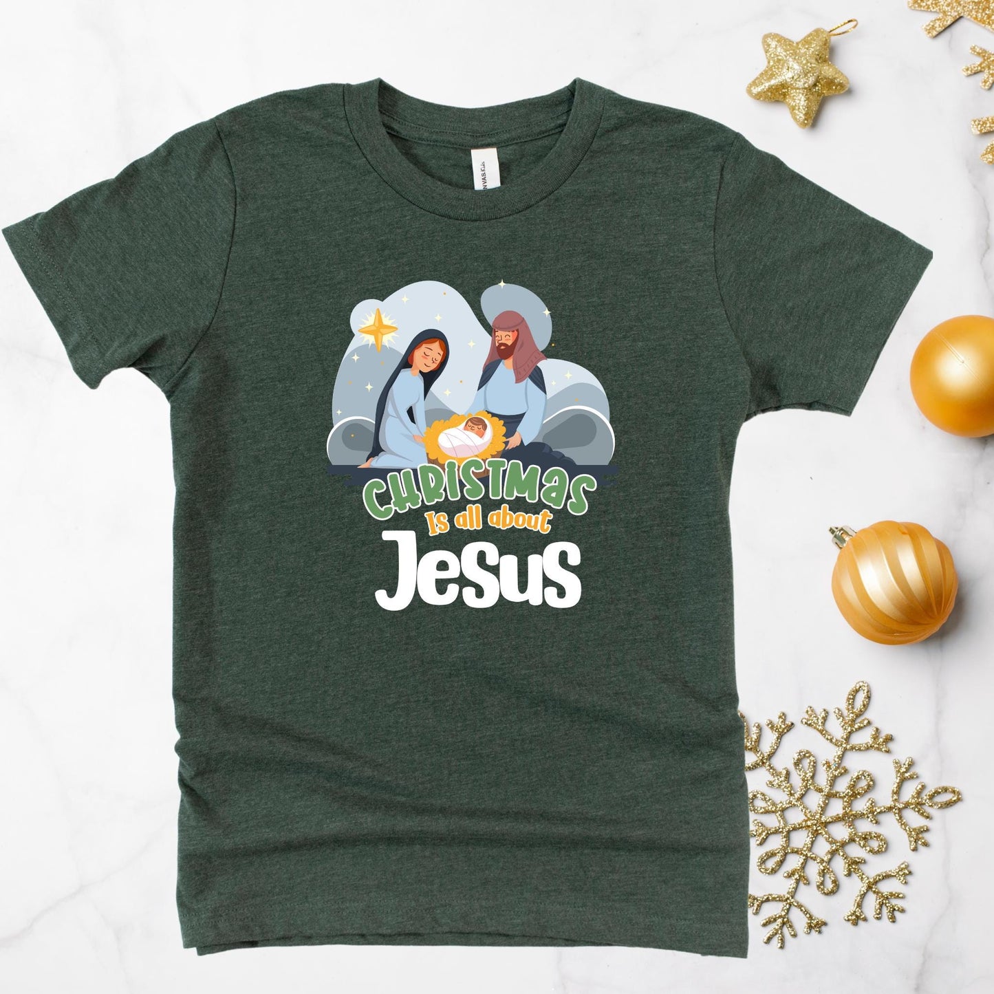 Christmas Is All About Jesus Kids T-Shirt
