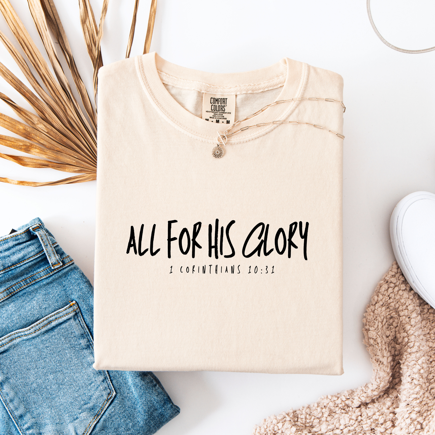 All For His Glory T-Shirt | 1 Corinthians 10:31 - Aboundinfaith