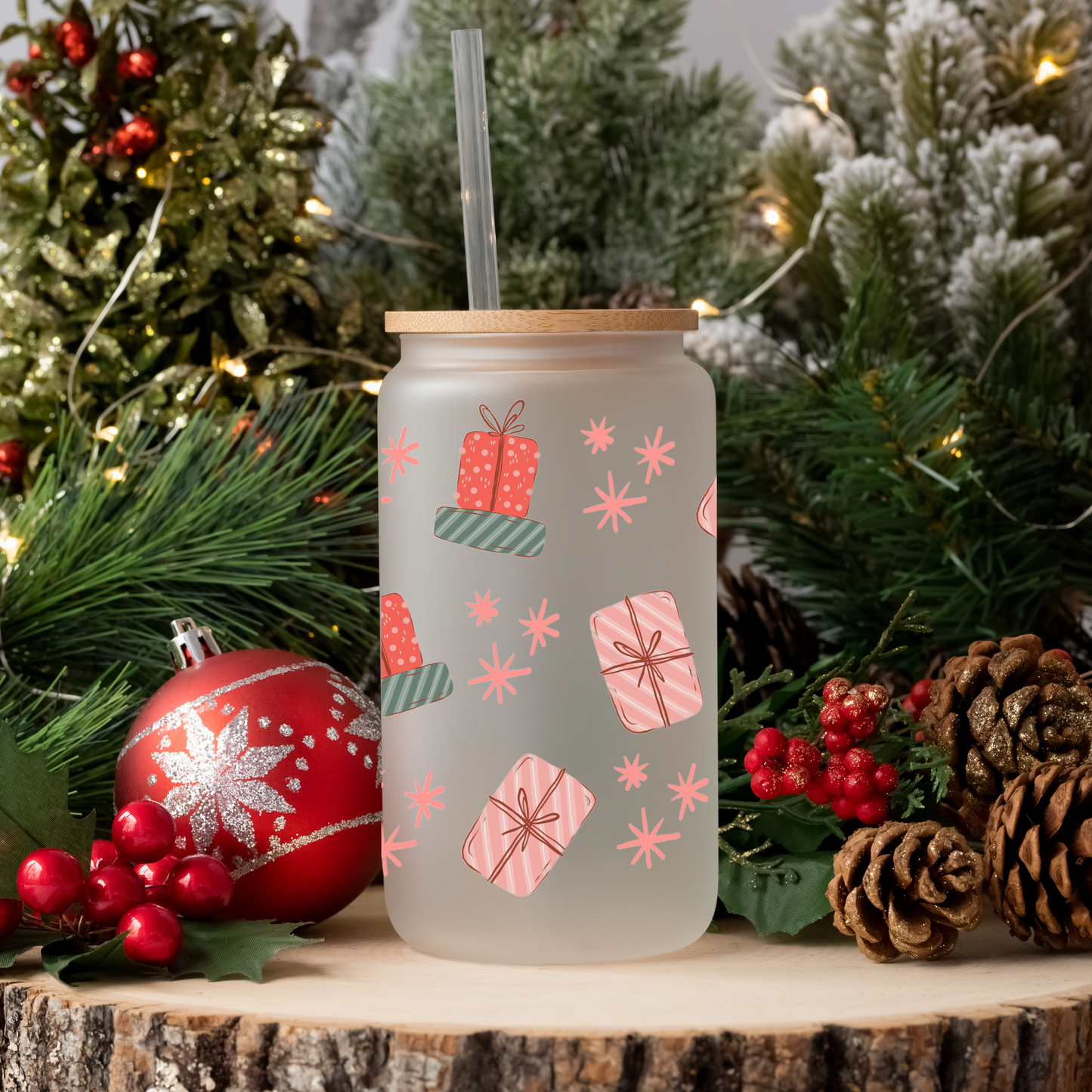 Elevate your holiday gatherings with our 16oz Christmas Libbey Glass Cup – the perfect addition to your festive décor