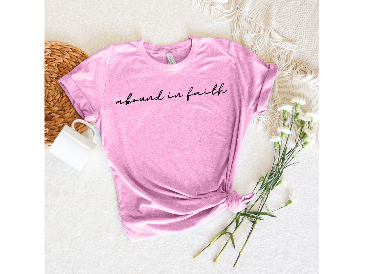 Abound in Faith Women’s christian shirts | Inspirational Faith-Based Tee