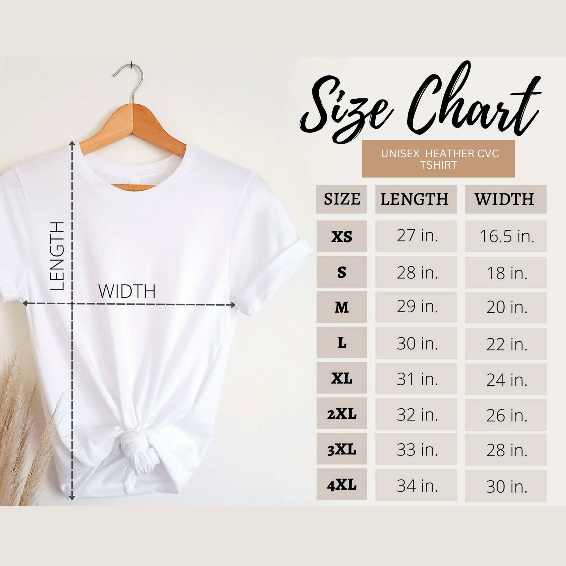 Size Chart Abound in Faith christian shirts for Women — Inspirational Fall Tees