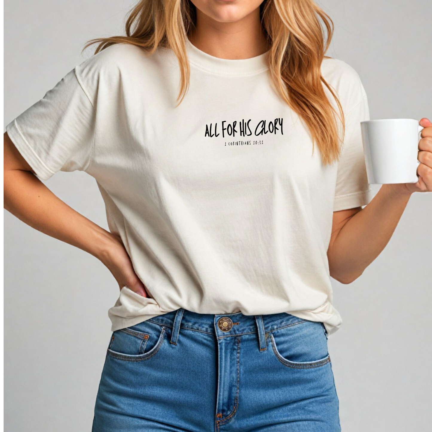 All For His Glory T-Shirt | 1 Corinthians 10:31 - Aboundinfaith