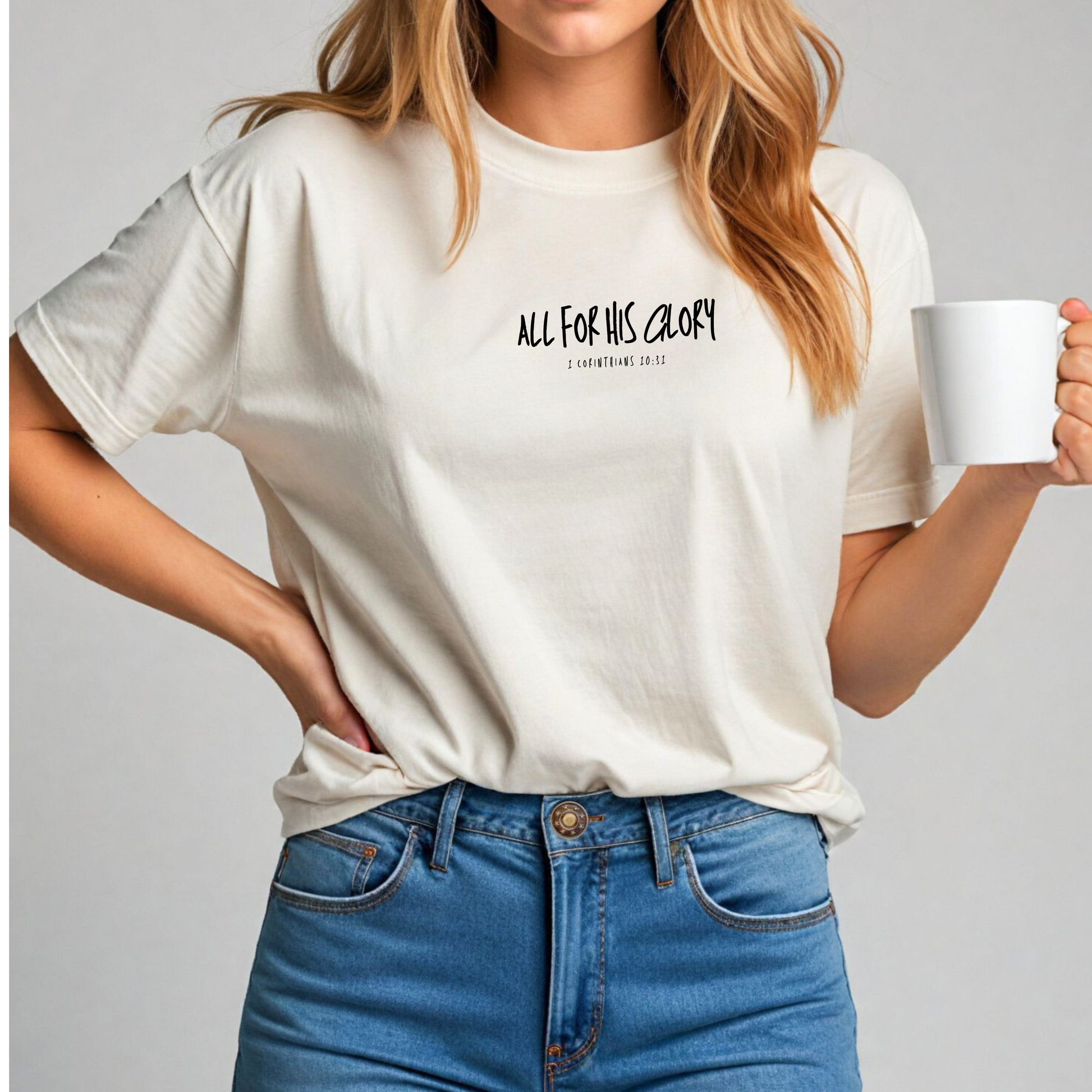 All For His Glory T-Shirt | 1 Corinthians 10:31 - Aboundinfaith