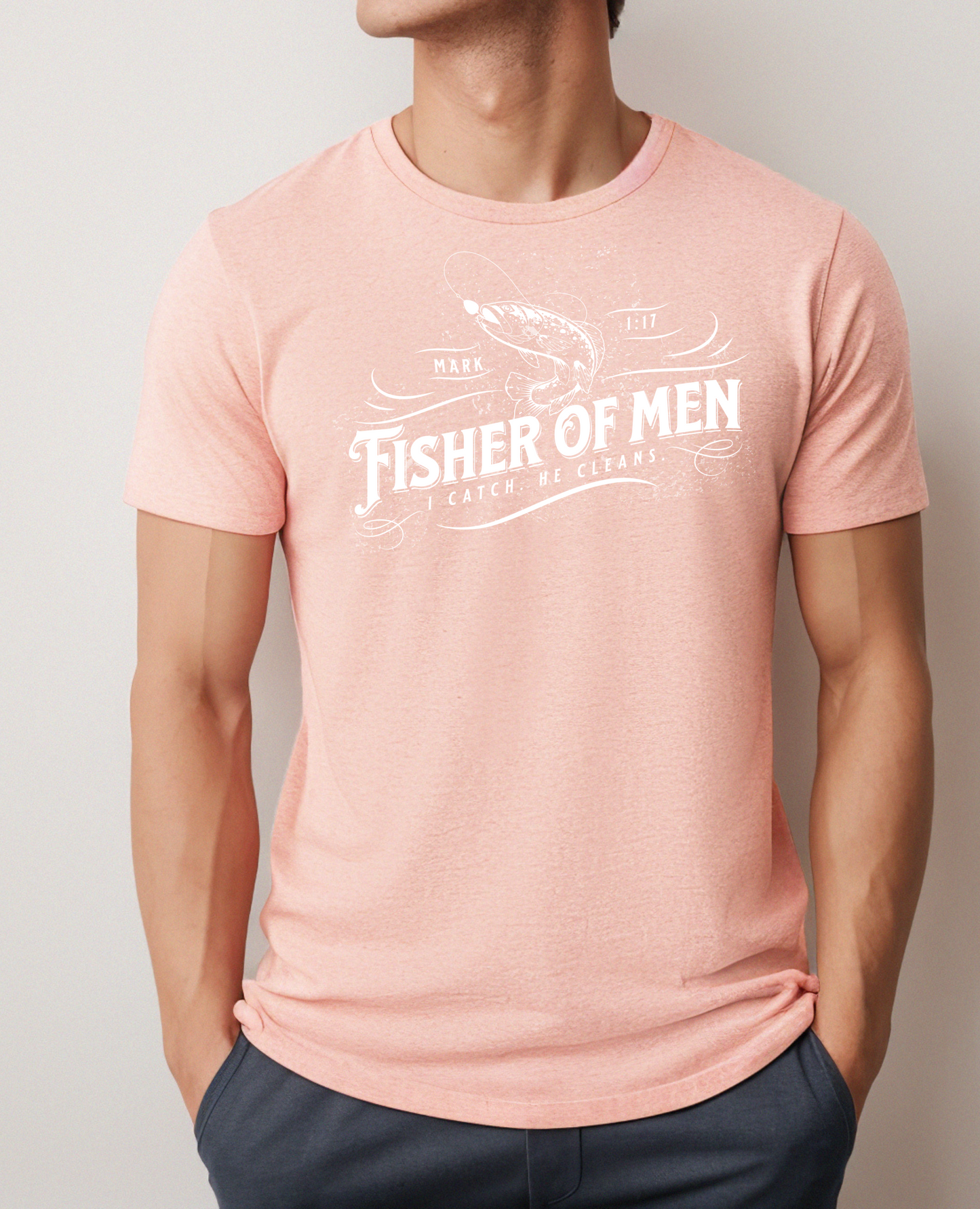 Sunset Fisher of Men christian t-shirt for men inspired by Matthew 4:19