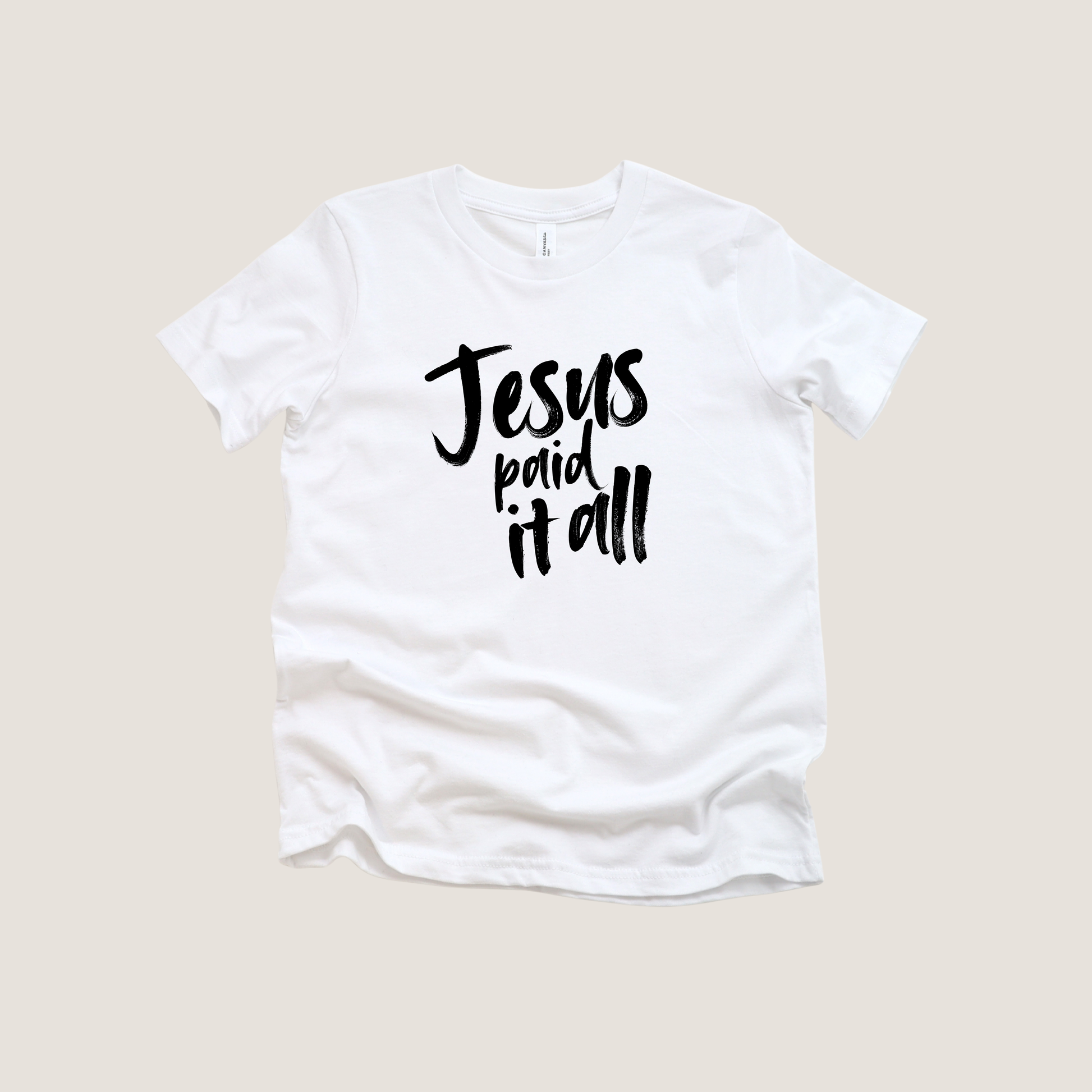 Jesus Paid It All Kids Christian T-Shirt | Toddler & Youth Faith Tee - Aboundinfaith