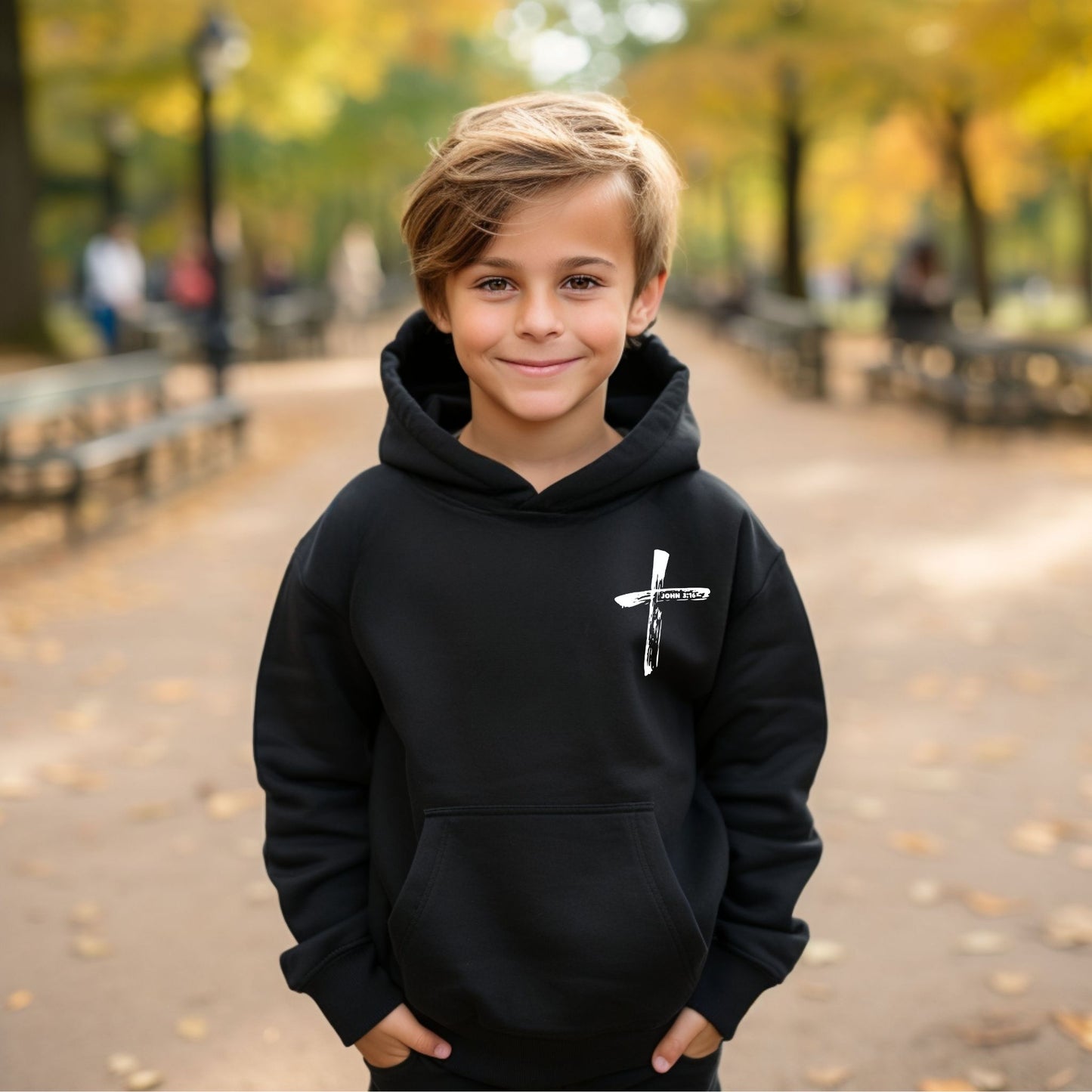 John 3:16 Kids Hoodie, Christian Bible Verse Sweatshirt for Boys and Girls I Perfect Christian Gift for Kids.