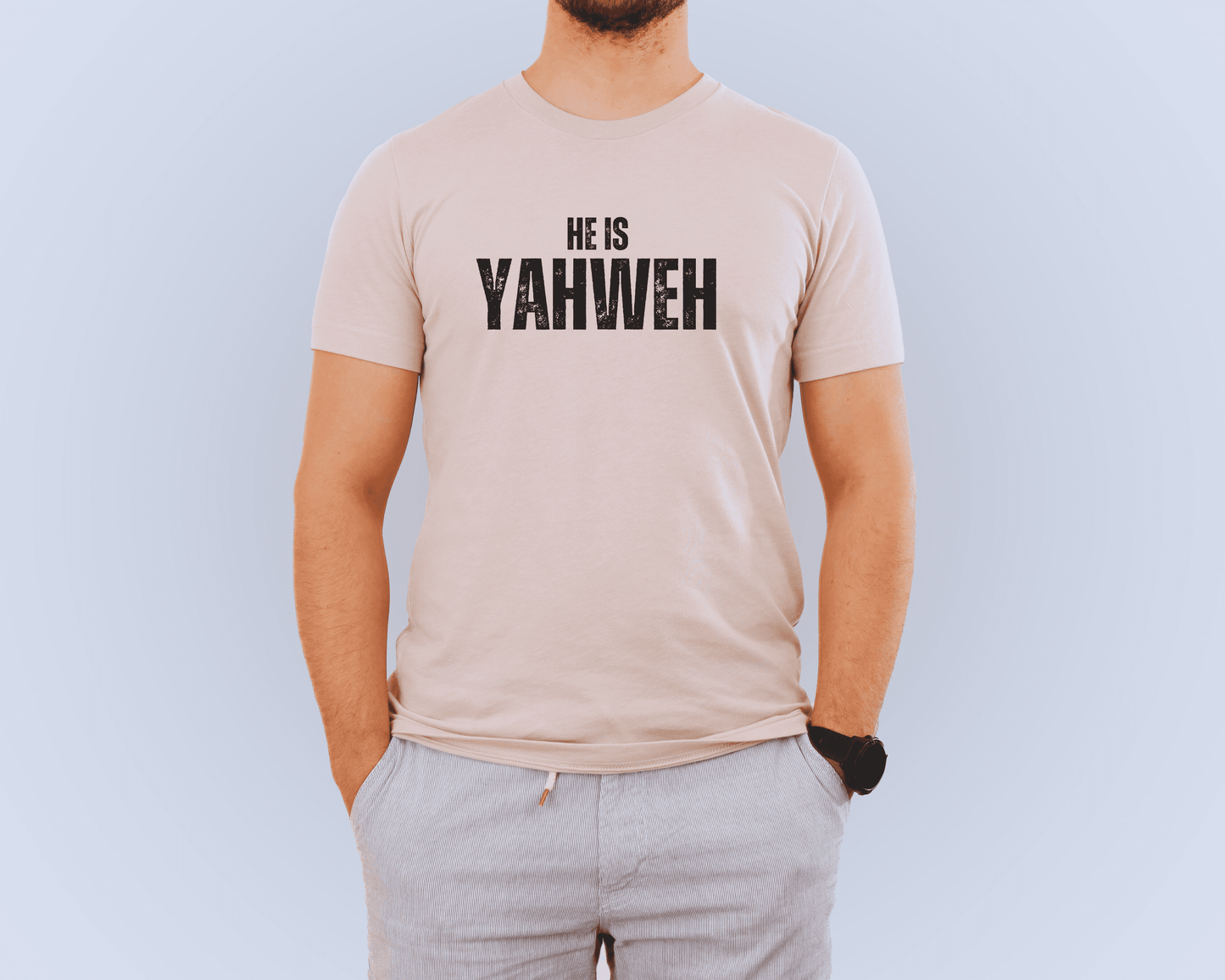 Yahweh heather dust Christian Tee