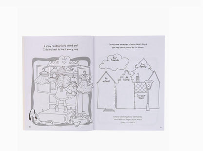 Wise Words for Little Hearts Christian coloring and activity book for kids based on Proverbs