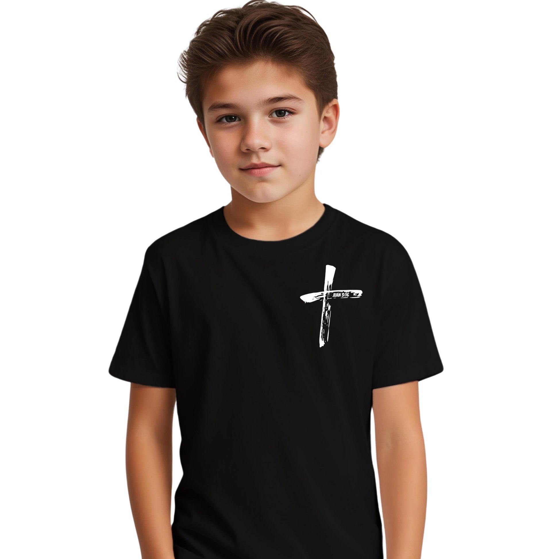 Camiseta Infantil Juan 3:16, Ropa Cristiana Moderna para Niños, Regalo Inspirador para Niños y Niñas perfecto para Navidad