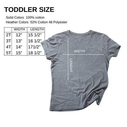 Camping Crew Doodle Shirt for Kids – Christian T-Shirt with Hand-Drawn Camping Illustration toldder size chart