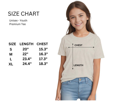 christian girl T-shirts. Bella canvas size chart kids